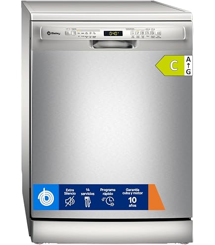 Balay 3VS6362IA Lavastella Libera Installazione 60 Cm - 13 Coperti - Classe Energetica HC - Acciaio Inossidabile - Nuovo Design