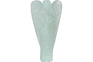 ‎FASHIONZAADI FASHIONZAADI Green Jade Carved Pocket Angel for Reiki Healing Statue Guardian Peace Figurine Size - 2-2.5 Inch