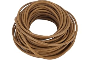 GORGECRAFT 10m*3mm Strisce di Vera Pelle di Mucca Corda Corda di Cuoio Intrecciata Piatta Filo Corda per Cinture Bracciali Collana Creazione di Gioielli Fai Da Te Artigianato Utensili Laboratorio Perù