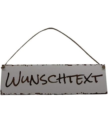 Schild \"FERIENWOHNUNG\" Im Straßenschild-Look – Aus Aluminium, 50x11 Cm, Mit Montagelöchern (blau/weiß)