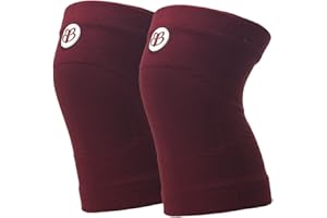 BB BANBROKEN BANBROKEN Rodilleras de compresión de alta resistencia con soporte fuerte para la rodilla para levantamiento de pesas, rodilleras de tejido transpirable de alto rendimiento, unisex (ROJO, Medium)