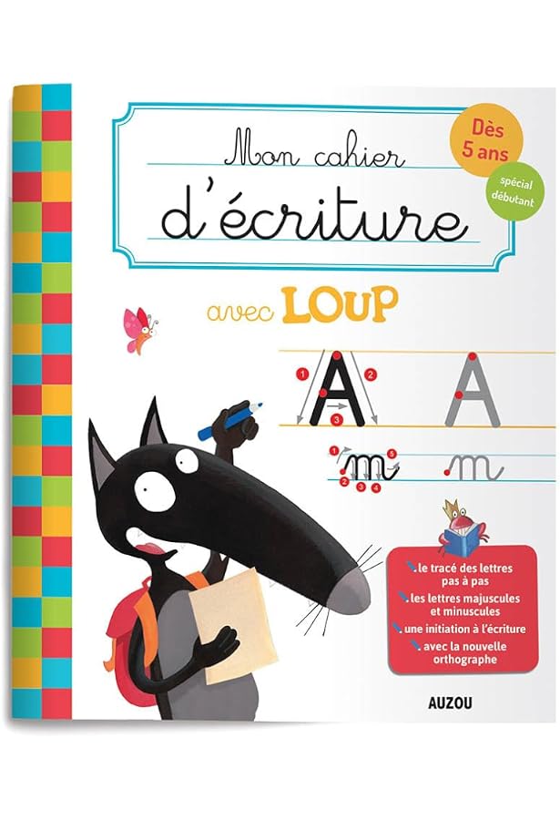 Kit éducatif J'écris Les Lettres 3-5 Ans - Ardoise Effaçable, Feutre, Fiches Alphabet | Apprentissage écriture Progressive | Jeux Graphisme Maternelle