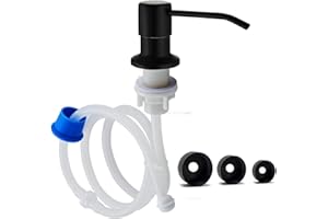 KILIMAZART Soap Dispenser for Kitchen Sink Built in Countertop Soap Dispenser Pump Head with 46" Extension Tube Kit (Black)