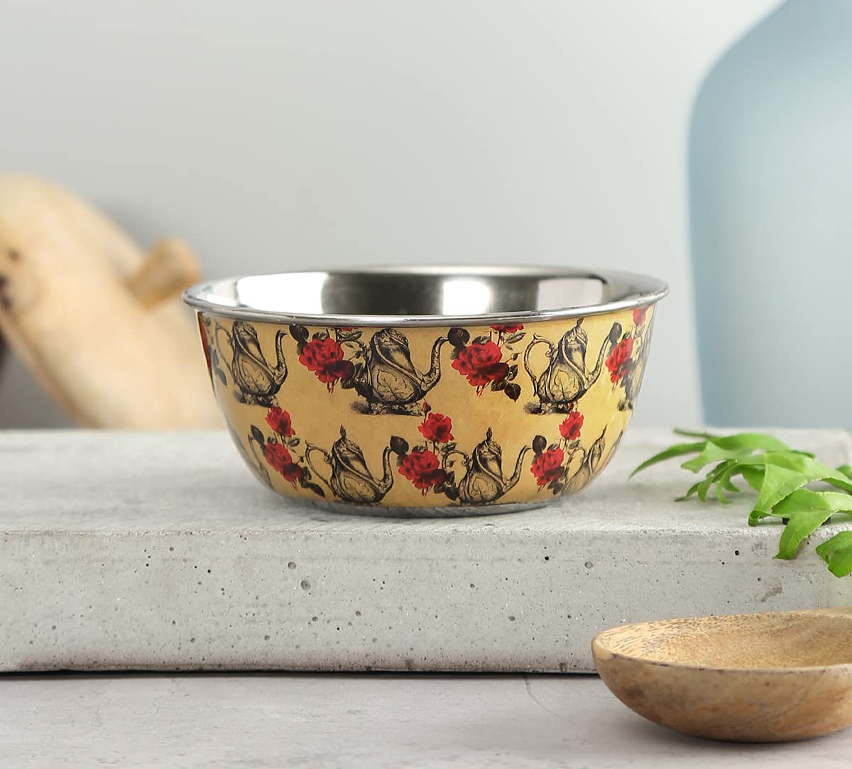 India Circus Beige Mystic Rose Kettles Steel Katori Review: Perfect for Desserts, Snacks, Dal, Fruits and More