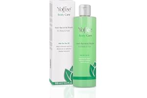 Yoffee Gel de Ducha Desinfectante - Jabon Antibacteriano con Aceite de Árbol del Té y Coco -Previene, Elimina y Evita Bacterias-Alivia Picores, Irritaciones e Inflamaciones