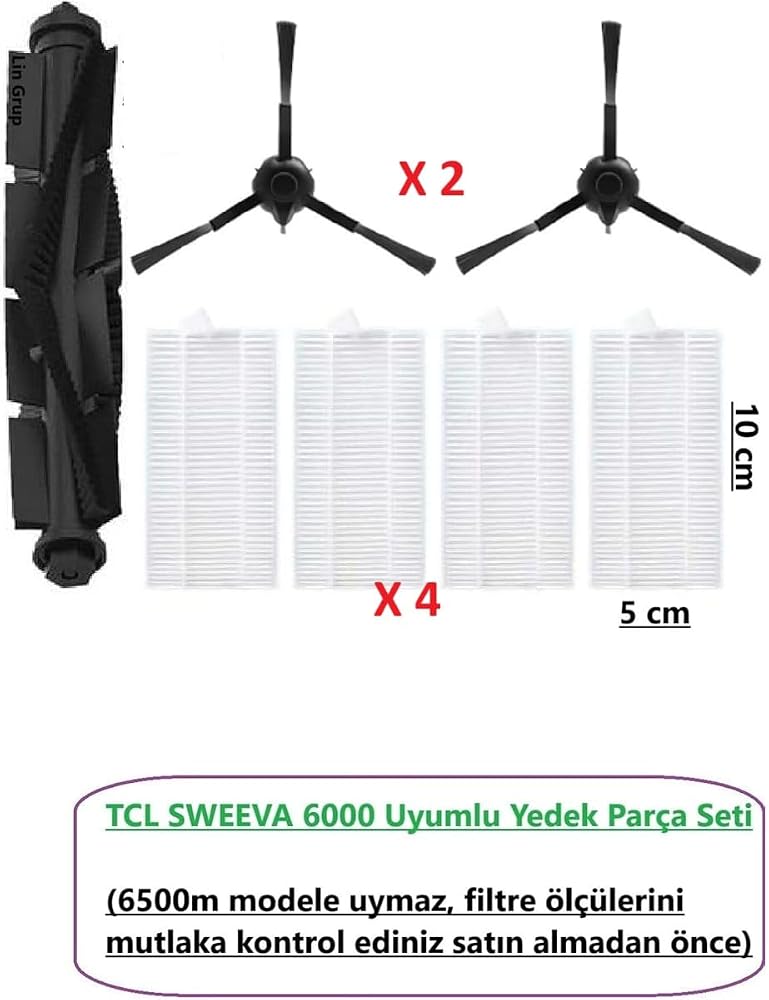Lin Grup Tcl Sweeva 6000 Serisi Ile Uyumlu Yedek Parça Seti