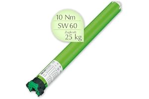SELVE SEL Plus 2/10, Rolladenmotor mit 10 Nm und 25 kg Zugkraft zum Einbau in Rolladenwellen SW 60, inkl. Wellen-Adapter, inkl. Motorlager, inkl. 2,5 m Anschlusskabel + GRATIS EVEROXX®-Phasenprüfer