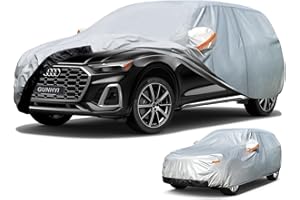 GUNHYI 6 Couches Bâche Voiture Respirante et Étanche, Housse Voiture Exterieur Contre Pluie Soleil Poussière, Universelle pour Volov XC60, GLC, RAV4, Audi Q5 etc, pour SUV/4X4/Jeep (460-485 cm)