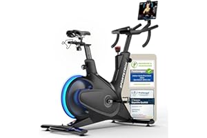 ‎SPORTSTECH Sportstech sBike Lite - Smartes Heimtrainer Fahrrad mit LED - Deutsche Qualitätsmarke - App mit Kursen und 360° Tablet-Halterung für Full Body Workout - Ergometer