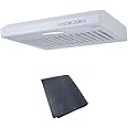Cookology 50cm Visor Cooker Hood in White with Filter | Kitchen Extractor Fan
