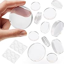 6 Fermaporta In Gomma Trasparente Ihaspoko Ø 40mm - Paraurti Autoadesivi Per Porte, Armadi E Cassetti - Foto 4