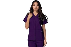 ADAR UNIFORMS Adar Universal Scrubs for Women - Snap Front Scrub Top