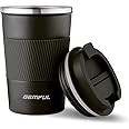 GEMFUL Travel Coffee Mug Insulated Stainless Steel Hot Coffee Cup for Home Office Outdoor Works 380ml/13oz
