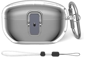 MOWYEOK etui ochronne do WF-1000XM5, miękkie, przezroczyste etui z zamkiem błyskawicznym, zaprojektowane specjalnie do słuchawek Sony WF-1000XM5, z karabińczykiem i paskiem do noszenia (przezroczyste)