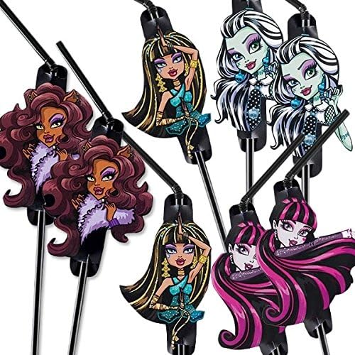 8 drinking straws Monster High