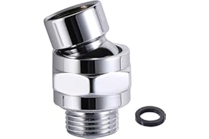 GoldOars Conector de Ducha Bola Giratoria Adaptador de Latón Bola de Extensión de Brazo de Ducha Ajustable Accesorios Universales Cromo