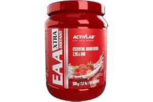 Activlab Eaa Xtra Instant 500g, Strawberry Raspberry Flavour | Essential Amino Acids with B Vitamins | Premium Workout Supplement for Enhanced Muscle Recovery and Performance, Ideal for Athletes