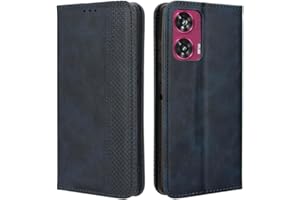 GOKEN Skórzane etui folio do Motorola Edge 50 Fusion, magnetyczne zamknięcie, pełna ochrona, portfel w stylu książki, pokrowiec z klapką z podpórką i przegródkami na karty], etui PU/TPU obudowa