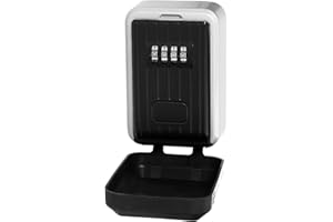 Virone Caja para Llaves con Bloqueo De Código para Casa Negro, Caja para Llaves con Código Caja Seguridad Llaves 10,000 Combinaciones De Códigos Posibles (con Puerta)