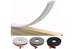 MAGOSIS U Shape 20mm PVC Trim Furniture Edge Banding Self Adhesive Soft TPE Edging Tape for Table Cabinet Chairs, Shelves Furniture Restoration (20mm, 5m White)