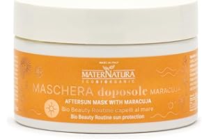 Maternatura, Masque Après-Soleil Maracuja, Restaure l'Hydratation et l'Élasticité des Cheveux après Exposition au Soleil, Routine Beauté Bio pour les Cheveux à la Mer, Made in Italy - 200 ml