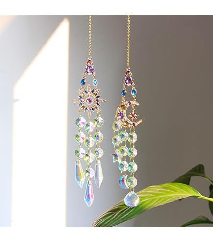 XLJP 5 Pz/set Di Cristallo Suncatcher Pendente Rettangolare Prisma - Foto 8