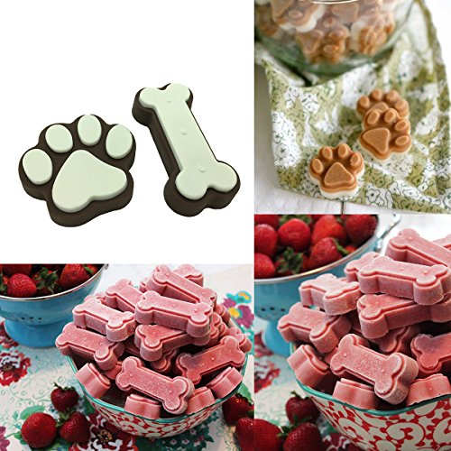 BESTOMZ 2 Stück Fun & Creative Keks- und Kuchenform – Hund Knochen Silikon Backmatte | Backen Wüsten, Kekse, Muffins & Cookies - 6