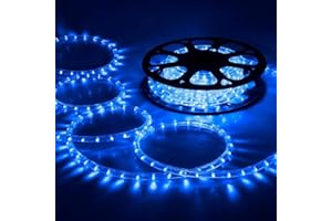 Ollewiellan Guirlande lumineuse LED d'extérieur - 30 m - Avec 720 LED bleues - Étanche - Pour jardin, terrasse et salon - Avec minuterie pour contrôle automatique