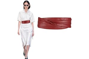 TonJin Ceinture Femme Large Ajustable Ceinture Cuir Femme Vintage avec Fermeture Velcro pour Robe,Suicoat