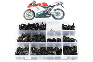 Xitomer Aftermarket Verkleidungsschrauben-Sets, passend für Ducati 848 1098 1198, Montagesets, Unterlegscheiben, Muttern, Befestigungen, Clips, Ösen (matt-schwarz)