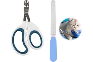 DORART HOME Coupe Griffes Chat, Coupe Ongle Chien Professionnel Troux de 2mm 3,5mm avec Lime Pince Ciseaux à Griffes de Sécurité Précision Accessoire de Soins pour Lapin Chiot Petits Hamster Animaux de Compagnie