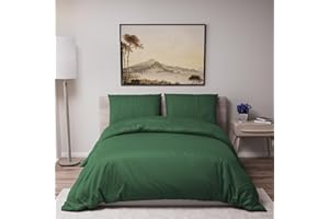 DREAMZIE Funda Nordica Cama 220x200 cm con 2 Funda Almohada 50x70 cm - Verde - Funda nordicas 220x200 Adulto de 100% Microfibra. Funda Nordica Certificada sin Productos Químicos (Oeko Tex)