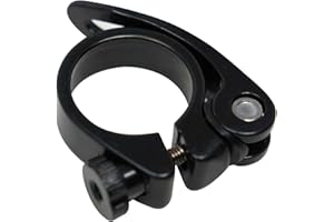 Laxzo ® Bike Seat Post Clamp Aluminium Alloy Bicycle Quick Release Seatpost Collar 31.8mm Quick Release Seat Post Clamp Bicycle Accessories for Mountain Bike Road Bike Folding Bike (Red, Blue, Black)