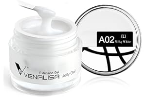 V VENALISA Venalisa Gel Construction Ongle UV, Complet Builder Gels et Résines pour Faux Ongles Formes, Convient aux Débutants, 50g (natur blanc laiteux)