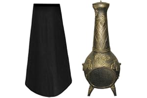 ANEMONER Outdoor Chiminea Cover Garden Patio Waterproof Heavy Duty Heater Protector Rain Sun UV Heater Cover 1.2m High