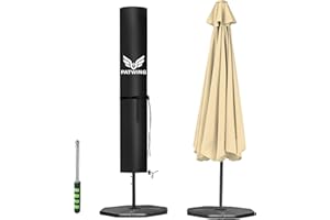 PATWING Pokrowce na Parasole Przeciwsłoneczne, Zdecentralizowany Pokrowiec na Parasol przeciwsłoneczny, Pokrowiec na Parasol Ogrodowy na Parasol Voczny na Patio