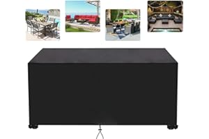 AJALGZ Bache de Protection Exterieur Table Housse Salon de Jardin Exterieur 115x115x74cm/LxWxH Housse de Meubles Imperméable Housse Salon Jardin Exterieur Bâche de Protection éTanche 420D Oxford Tissu