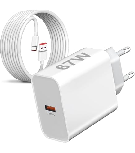 BOULESENM 67W Chargeur Xiaomi Charge Rapide, Chargeur Rapide Et 1.5M 6A Type C Cable Mi Turbo, Chargéurs Redmi 67w Pour Xiaomi 14 13 12 12t 12s Pro Lite Redmi Note K60 K50