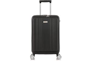 DK Luggage Laptop Roller Case Business Travel Trolley Luggage 2 Wheels (Laptop Case, Black)