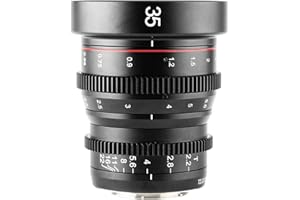 Meike 35mm T2.2 Mini Fixed Prime Manual Focus Wide-Angle Cinema Lens for M43 Micro Four Thirds MFT Mount Cameras BMPCC 4K Z CAM E1 E2 E2C