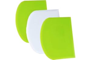 SURDOCA Corne Patisserie Coupe Pate Pain - 3P 4.7x3.7'' Antidérapante Plastique sans BPA Bord et Coin Tranchants Souple Racloir Coupe Pate Patisserie - Accessoires de Décoration Outils de Modelage