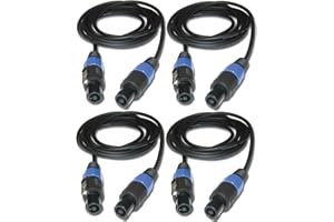 Ibiza Light - 4 CÂBLES HP Haut Parleur CS5SS 4 X 5M - PA Sono DJ LED Light pour AMPLI Sono