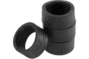 Joskeijky 4 PièCes Roue de Pneus de Pneu en Caoutchouc pour K969 K989 P929 Iw04M Iw02 Mini-Z Mini-D Mini-Q 1/28 TéLéCommandéE Voiture de Course à la DéRive