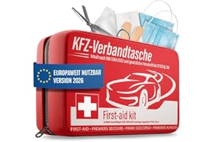 HELDENWERK Apteczka pierwszej pomocy zgodna z aktualną normą 2025 – do użytku w całej Europie – apteczka pierwszej pomocy DIN 13164:2022 (zgodna z niemieckim kodeksem drogowym)