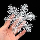 10 Stück Weihnachten Deko Schneeflocken Weihnachtsbaumdeko Weihnachtsbaumschmuck Anhänger - 5