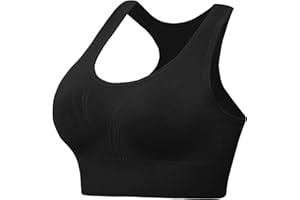 Litherday Reggiseno Sportivo Donna Senza Cuciture e Ferretto Zero Feel con Imbottitura Rimovibile Bralette Morbida a Costine per Yoga Fitness Allenamento