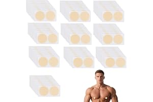 LASUROA 100 Szt (50 Par) Nakładek na Sutki Męskie, Wodoodporne Cienkie Męskie Plastry Niewidoczne Zapobiegające Otarciom do Uprawiania Sportu i Ćwiczeń