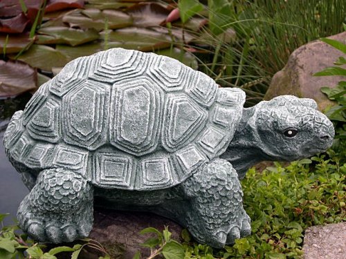 Steinfigur Schildkröte 4er Set – Grün, Deko, Figur, Garten, Stein, frostsicher - 2