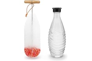 ATDDO 1 Pezzi Scovolino Bottiglie Compatibile con Sodastream Bottiglie, Lungo Pulisci Bottiglie di Vetro, Spazzola per Bottiglie Collo Stretto Biberon