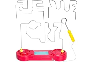 FUKAMOU Elektromagnetische Kraft Labyrinth Spielzeug | Science Toy Wire Geschicklichkeitsspiel | Interaktives Spiel Elektroschock Roman Puzzle Labyrinth Spiel Für Kinder